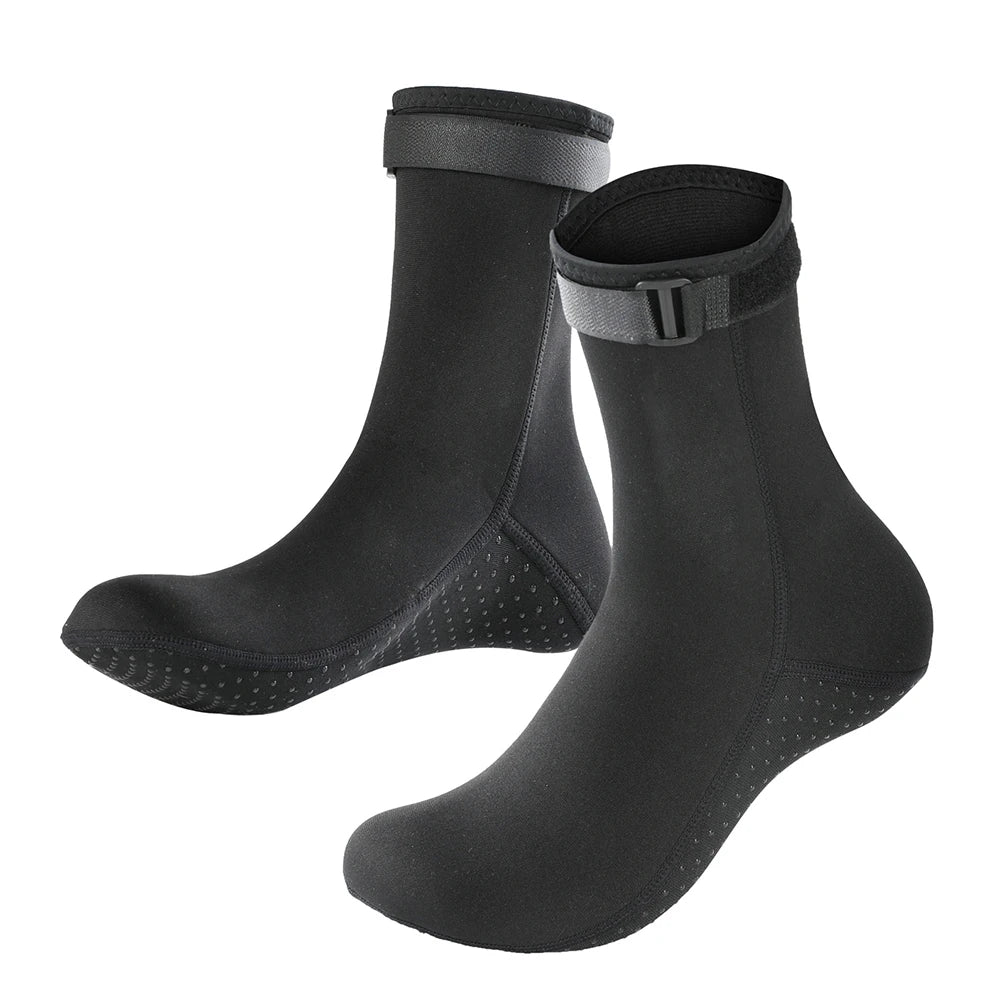 3mm Diving Surfing Boots Winter Warm Unisex Thermal Beach Sock Anti Slip Neoprene Wearable Portable Lightweight for Water Sport