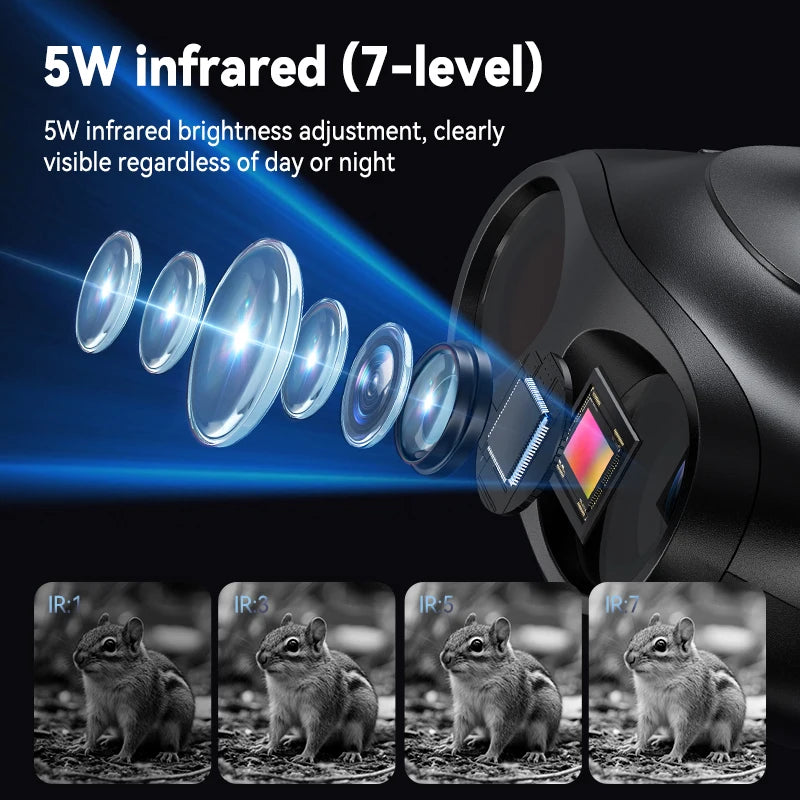Night Vision Binoculars 7Level Infrared 10X Digital Zoom 800 Meters Darkness Vision Night Goggle 2.8inch Screen for Camping