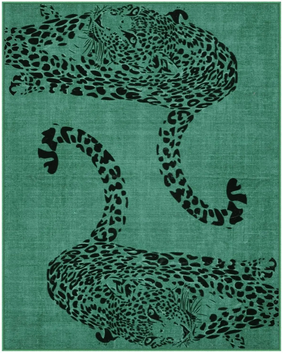 Cheetah Pattern Carpet Personalized Animal Flower Rug Bedroom Living Room Warm Decoration Floor Mat Green Blue Pink Door Mat