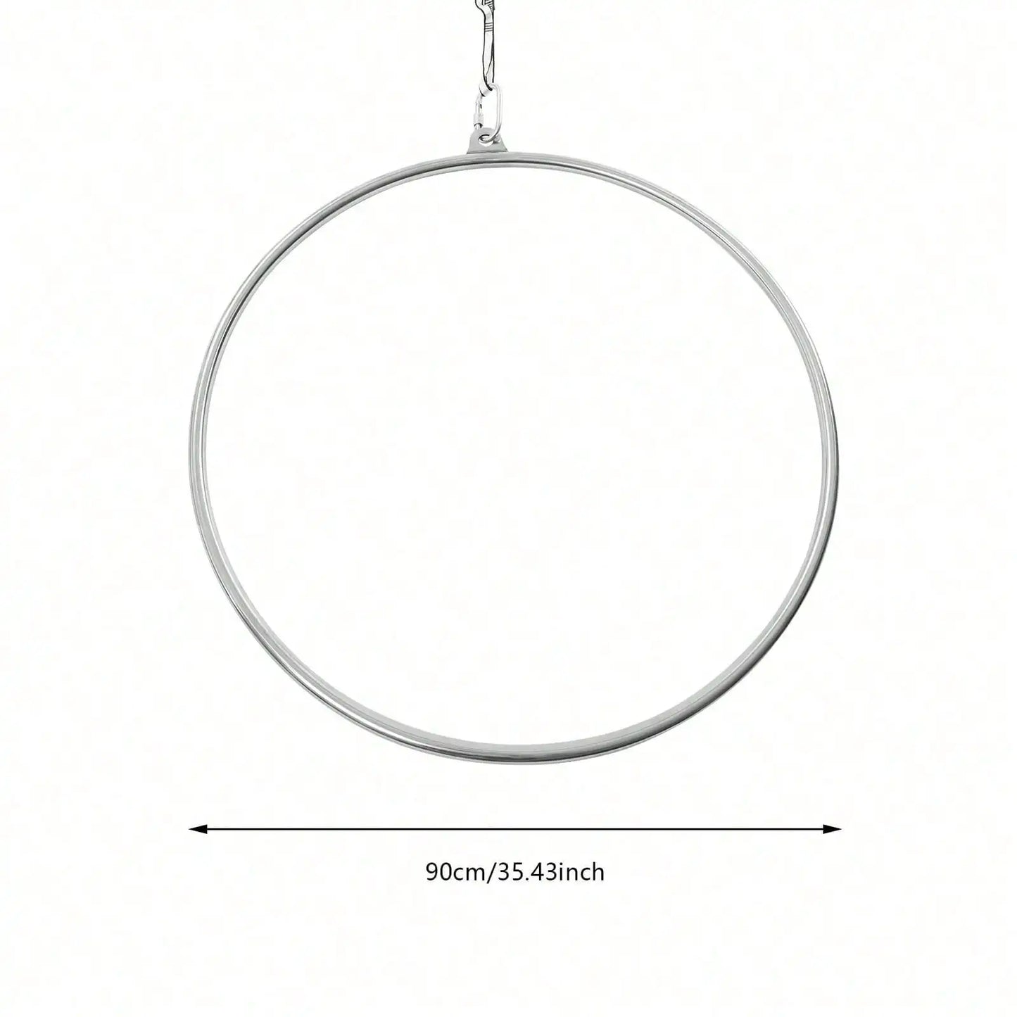 90cm Aerial Lyra Hoop Gymnastic Equipment Lifting Ring Yoga Ring Dance Stainless 350Kg