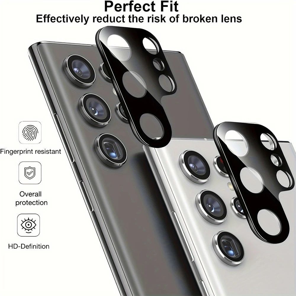2pcs Galaxy S24 Ultra Privacy Screen Protector & 2 Pack Camera Lens Tempered Glass, High Clarity Anti-Spy Protection for S24