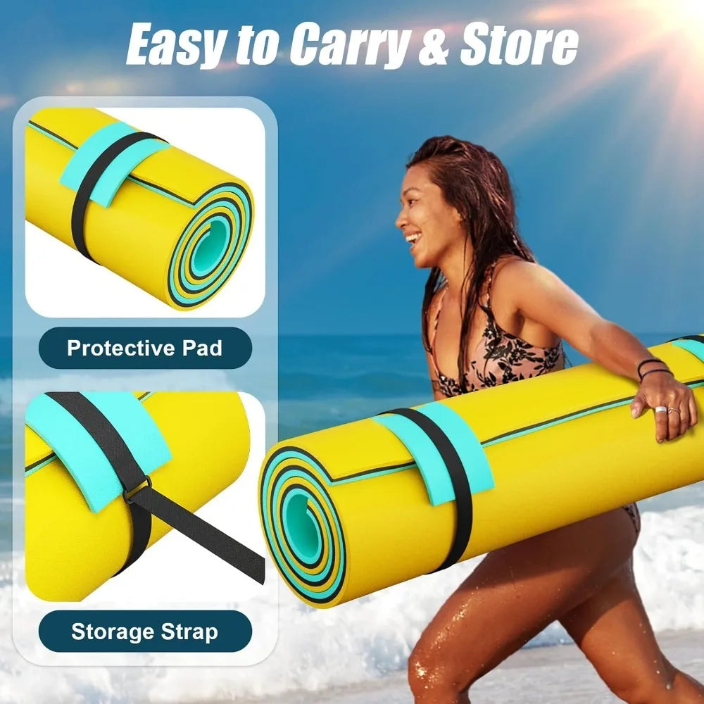 3 Layers Tear-Resistant XPE Foam Lily Pad Floating Water Mat, 8x6/10x6/12x6/18x6/6x3FT for Lake, Custom