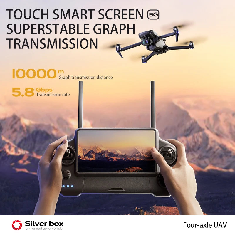 Professional P7 Max Screen Control Drone 3-Axis Brushless Gimbal 5G Digital Image Transmission Obstacle Avoidance With Airdrop