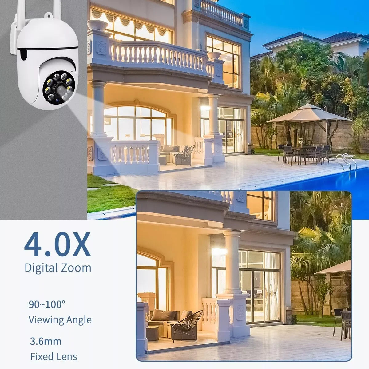 1/4pcs set Video Surveillance Camera System Wireless 5G WiFi Smart Outdoor Night Vision Home Waterproof Security Camera